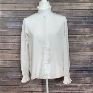 Evan-Picone true white button down shirt